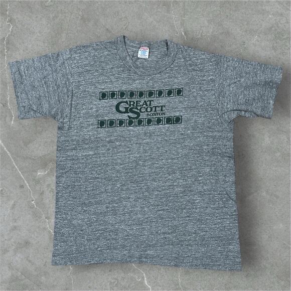 Vintage 80s Great Scott Music Venue T-Shirt USA Made Boston History! Allston - Picture 1 of 9
